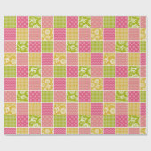 Zigzag, Zickzack, Polka Dots, Gingham, Patchwork Geschenkpapier (Flach)