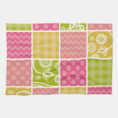 Zigzag, Zickzack, Polka Dots, Gingham, Patchwork Geschirrtuch (Horizontal)
