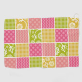 Zigzag, Zickzack, Polka Dots, Gingham, Patchwork Golfhandtuch (Horizontal)