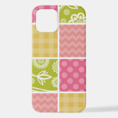 Zigzag, Zickzack, Polka Dots, Gingham, Patchwork iPhone Hülle (Rückseite)