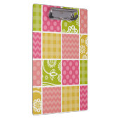 Zigzag, Zickzack, Polka Dots, Gingham, Patchwork Klemmbrett (Rechts)