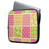 Zigzag, Zickzack, Polka Dots, Gingham, Patchwork Laptopschutzhülle (Vorderseite Links)