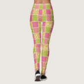 Zigzag, Zickzack, Polka Dots, Gingham, Patchwork Leggings (Rückseite)