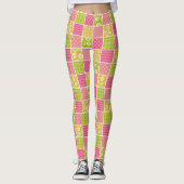 Zigzag, Zickzack, Polka Dots, Gingham, Patchwork Leggings (Vorderseite)