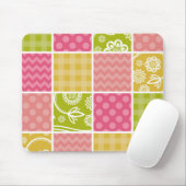 Zigzag, Zickzack, Polka Dots, Gingham, Patchwork Mousepad (Mit Mouse)