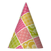 Zigzag, Zickzack, Polka Dots, Gingham, Patchwork Partyhütchen (Links)