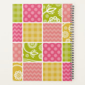 Zigzag, Zickzack, Polka Dots, Gingham, Patchwork Planer (Rückseite)
