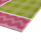 Zigzag, Zickzack, Polka Dots, Gingham, Patchwork Schneidebrett (Ecke)