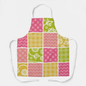 Zigzag, Zickzack, Polka Dots, Gingham, Patchwork Schürze (Vorderseite)