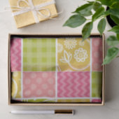 Zigzag, Zickzack, Polka Dots, Gingham, Patchwork Seidenpapier (Geschenk)