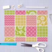 Zigzag, Zickzack, Polka Dots, Gingham, Patchwork Seidenpapier (Handwerk)
