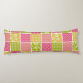 Zigzag, Zickzack, Polka Dots, Gingham, Patchwork Seitenschläferkissen (Rückseite)