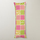 Zigzag, Zickzack, Polka Dots, Gingham, Patchwork Seitenschläferkissen (Rückseite (Vertikal))