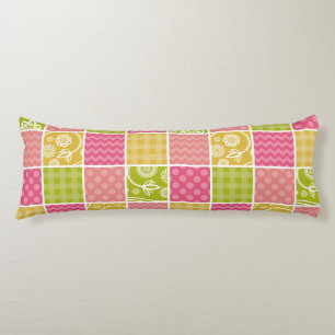 Zigzag, Zickzack, Polka Dots, Gingham, Patchwork Seitenschläferkissen