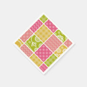 Zigzag, Zickzack, Polka Dots, Gingham, Patchwork Serviette (Ecke)