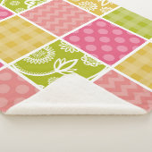 Zigzag, Zickzack, Polka Dots, Gingham, Patchwork Sherpadecke (3/4)