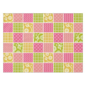 Zigzag, Zickzack, Polka Dots, Gingham, Patchwork Tischdecke (Vorderseite (Horizontal))