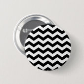 Zigzag Zickzack Schwarz/Weiß Button (Vorne & Hinten)