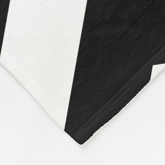 Zigzag Zickzack Schwarz/Weiß Fleecedecke (Ecke)