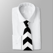 Zigzag Zickzack Schwarz/Weiß Krawatte (Gebunden)