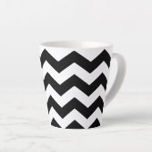 Zigzag Zickzack Schwarz/Weiß Milchtasse (Rechte Ecke)