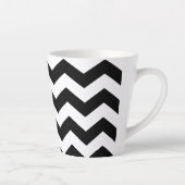 Zigzag Zickzack Schwarz/Weiß Milchtasse (Rechts)