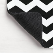 Zigzag Zickzack Schwarz/Weiß Mousepad (Ecke)