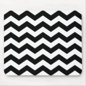 Zigzag Zickzack Schwarz/Weiß Mousepad (Vorne)