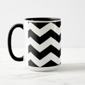 Zigzag Zickzack Schwarz/Weiß Tasse (Links)