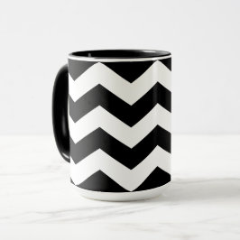 Zigzag Zickzack Schwarz/Weiß Tasse