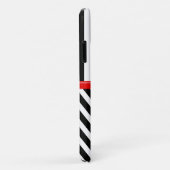 Zigzag, Zickzack, Streifen, Schwarz und Weiß Case-Mate iPhone Hülle (Hinten/Rechts)