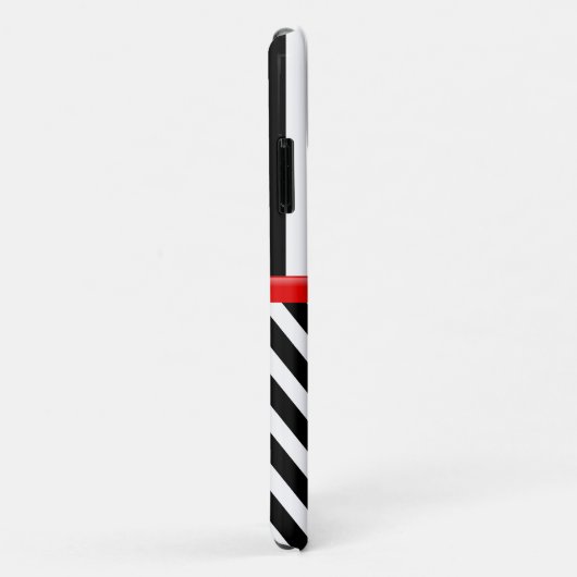 Zigzag, Zickzack, Streifen, Schwarz und Weiß Case-Mate iPhone Hülle (Hinten/Rechts)