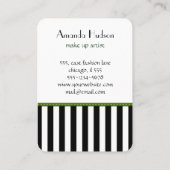 Zigzag, Zickzack, Streifen, Schwarz und Weiß Visitenkarte (Rückseite)