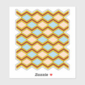 Zigzags and Diamonds Abstract Art Aufkleber (Blatt)
