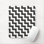 Zigzags Mousepad, Black and White Chevrons Mousepad (Mit Mouse)