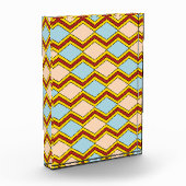 Zigzags und Diamonds Abstrakte Kunst Fotoblock (Links)
