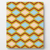 Zigzags und Diamonds Abstrakte Kunst Fotoplatte (Vorderseite)