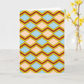 Zigzags und Diamonds Abstrakte Kunst Karte (Gelbe Blume)