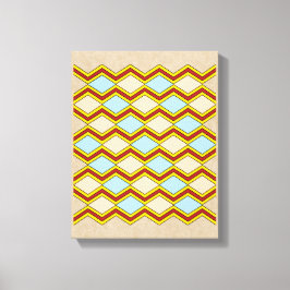 Zigzags und Diamonds Abstrakte Kunst Leinwanddruck