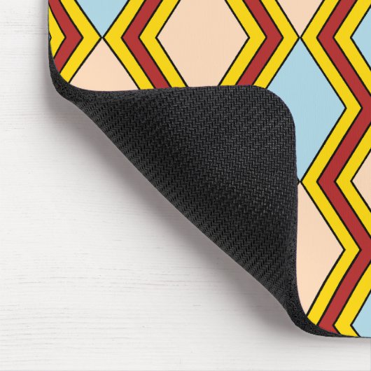 Zigzags und Diamonds Abstrakte Kunst Mousepad (Ecke)