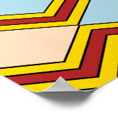 Zigzags und Diamonds Abstrakte Kunst Poster (Ecke)