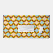 Zigzags und Diamonds Abstrakte Kunst Schreibtischunterlage (Tastatur & Maus)