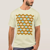 Zigzags und Diamonds Abstrakte Kunst T-Shirt (Vorderseite)