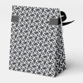 Zigzagy Schwarz-weiß Batik Gastgeschenk Boxes Geschenkschachtel (Rückseite)