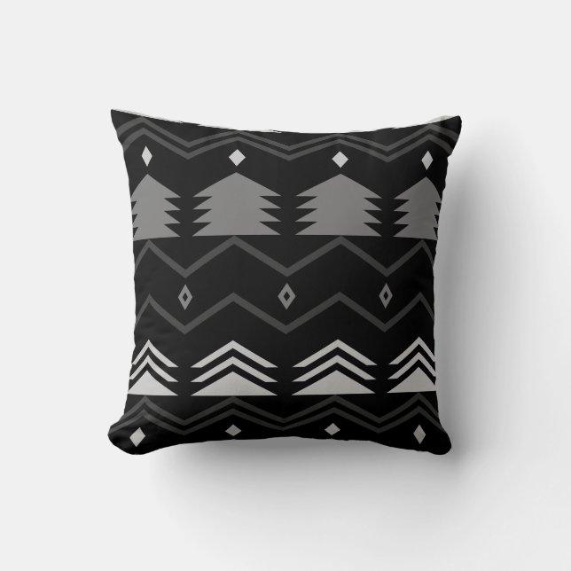 ZigZest Monochrome Layers Kissen (Vorderseite)