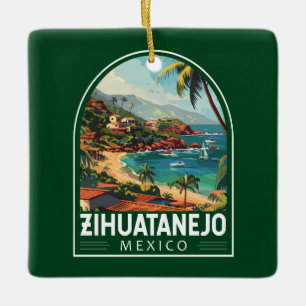 Zihuatanejo Mexico Reise Kunst Vintage Keramikornament