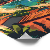 Zihuatanejo Mexico Reisen Kunst Vintag Poster (Ecke)