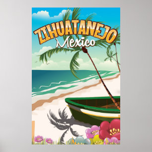 Zihuatanejo Mexikanisches Reiseplakat Poster
