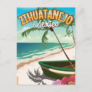 Zihuatanejo Mexikanisches Reiseplakat Postkarte