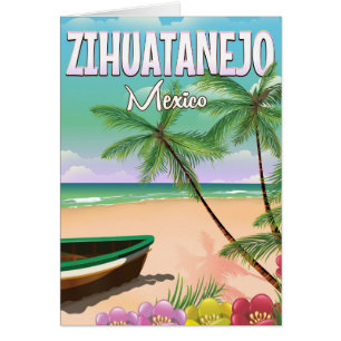Zihuatanejo Mexikanisches Strandurlaubsplakat